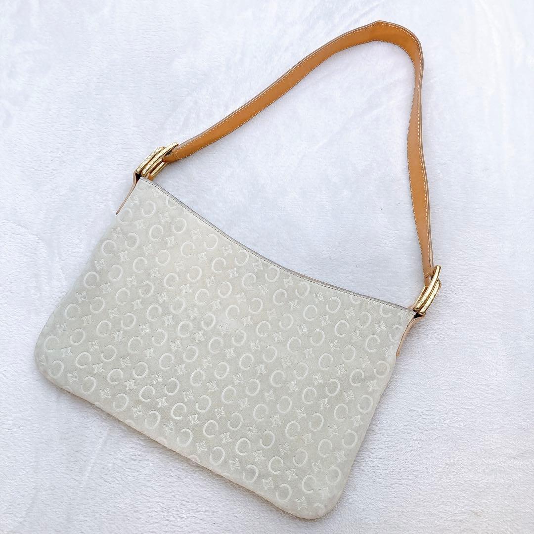 ✨綺麗✨CELINE セリーヌ ワンショルダーバッグ スエード Cロゴ レザー