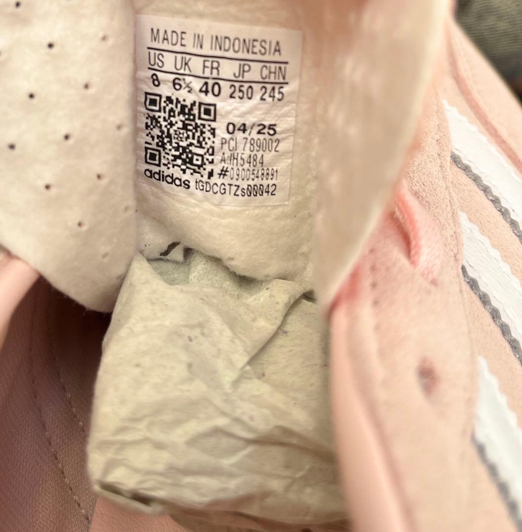 adidas Gazelle indoor sandypink ピンク　25cm