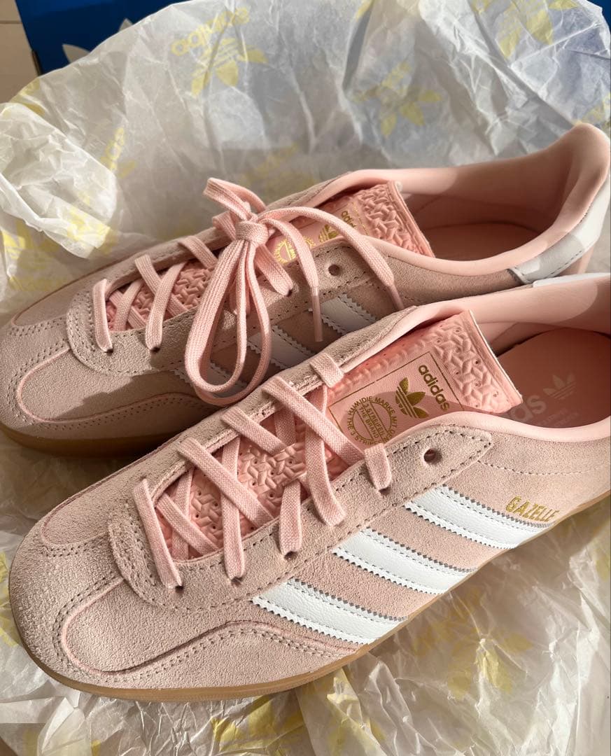 adidas Gazelle indoor sandypink ピンク　25cm