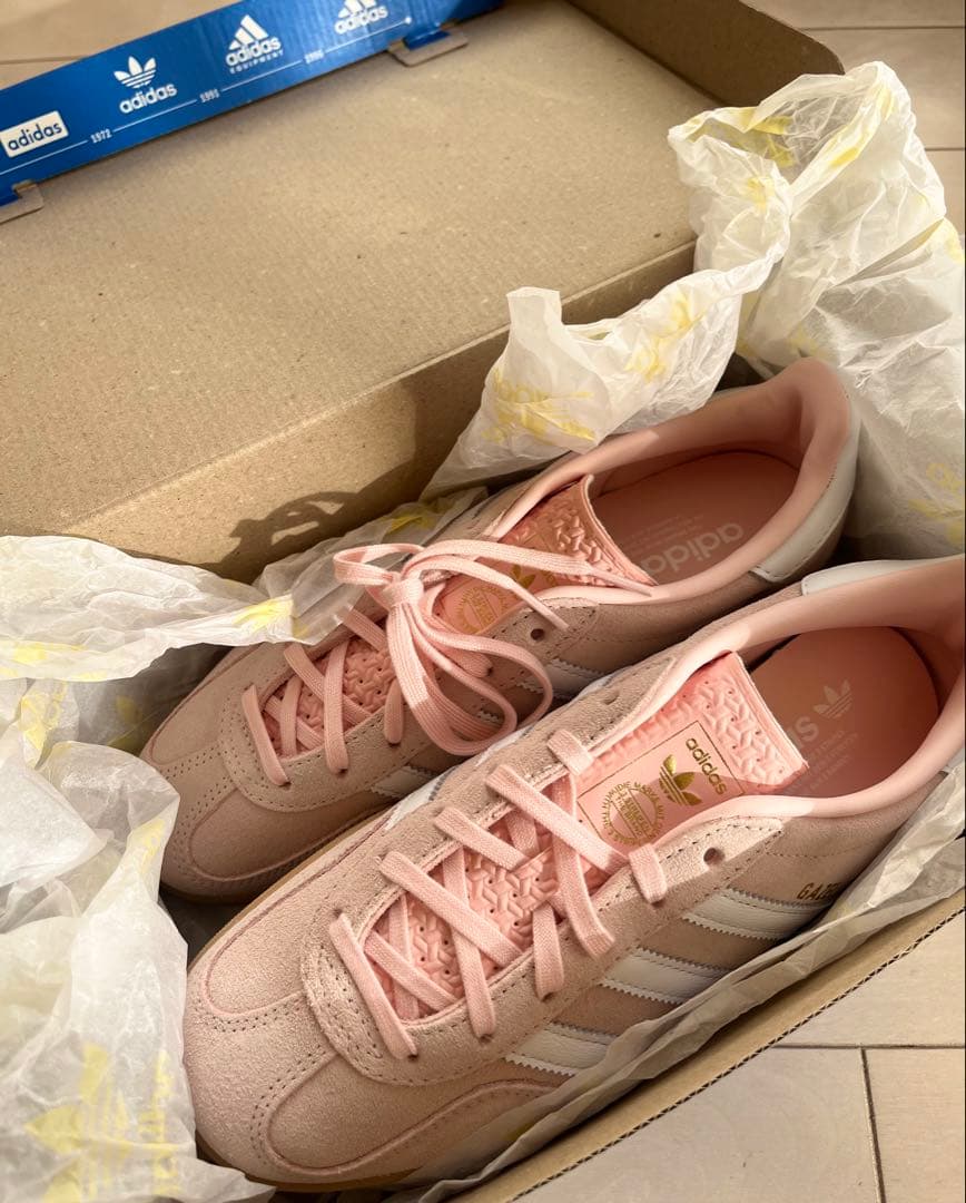 adidas Gazelle indoor sandypink ピンク　25cm