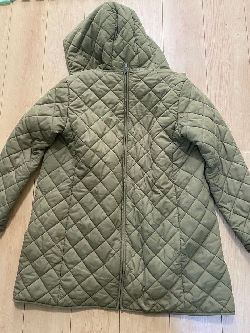 スウィートマミー キルティング ママコート 抱っこ おんぶ カーキ L