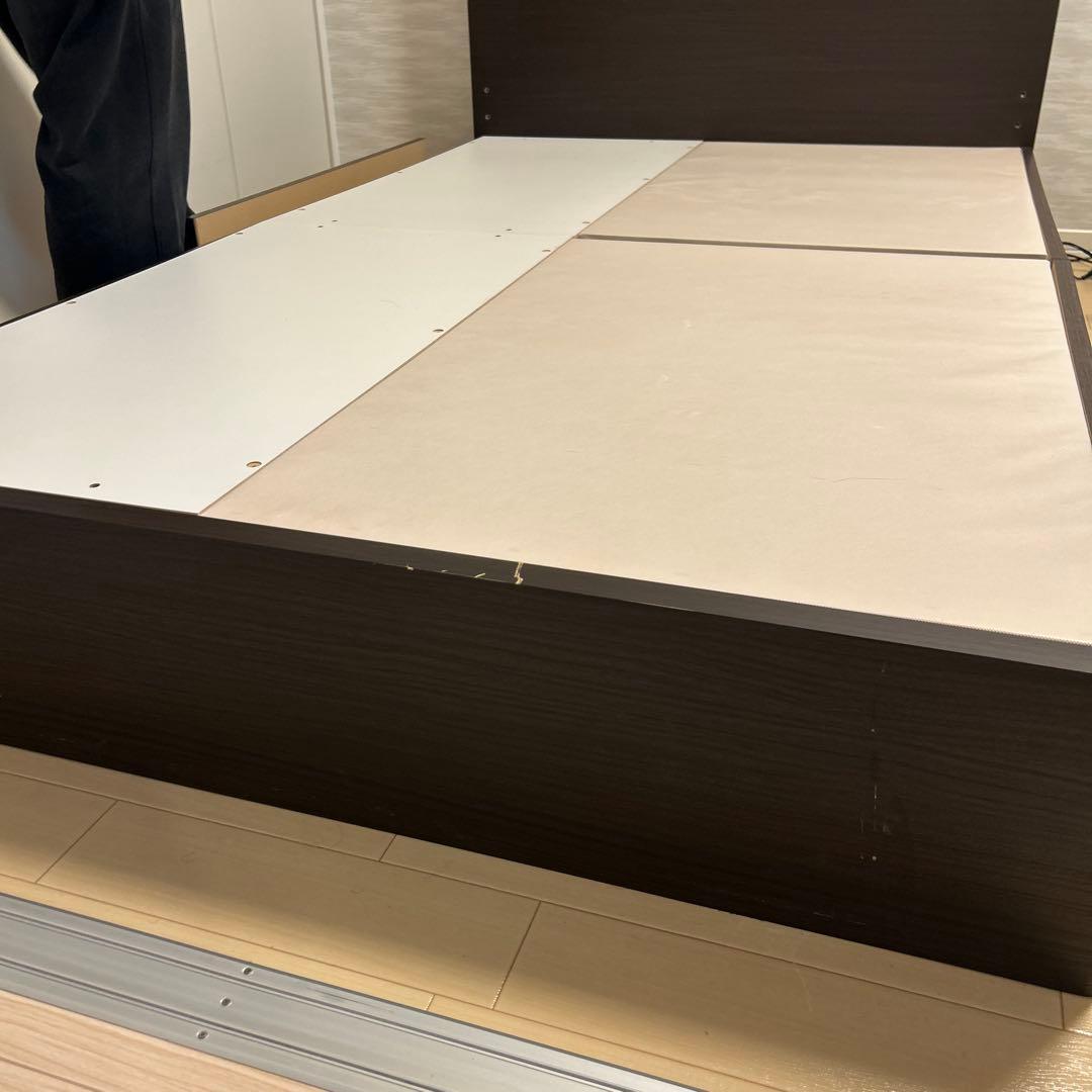 ニトリ 棚・コンセント付きチェストベッドフレーム セミダブル