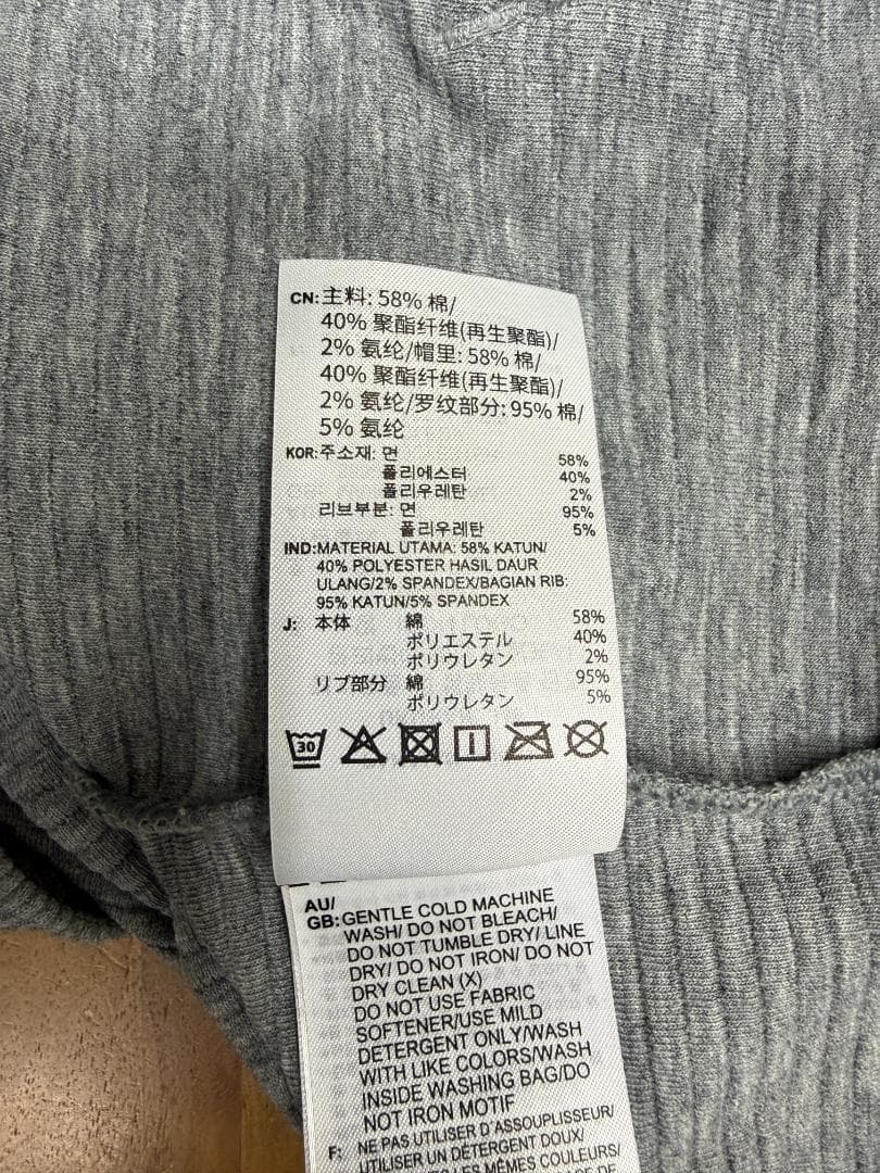 アディダスゴルフ　アイアンデザインパーカー　グレー L