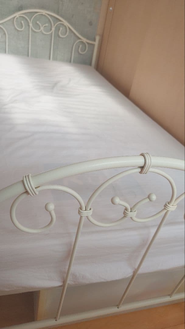 【姫系家具】姫系ベッド・ワイヤーベッド白・ベッドフレーム