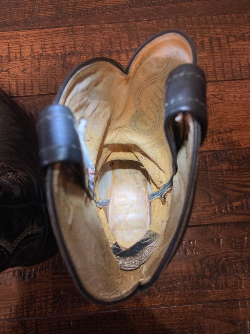 Tony Lama[トニーラマ]刺繍レザーウエスタンブーツvintage