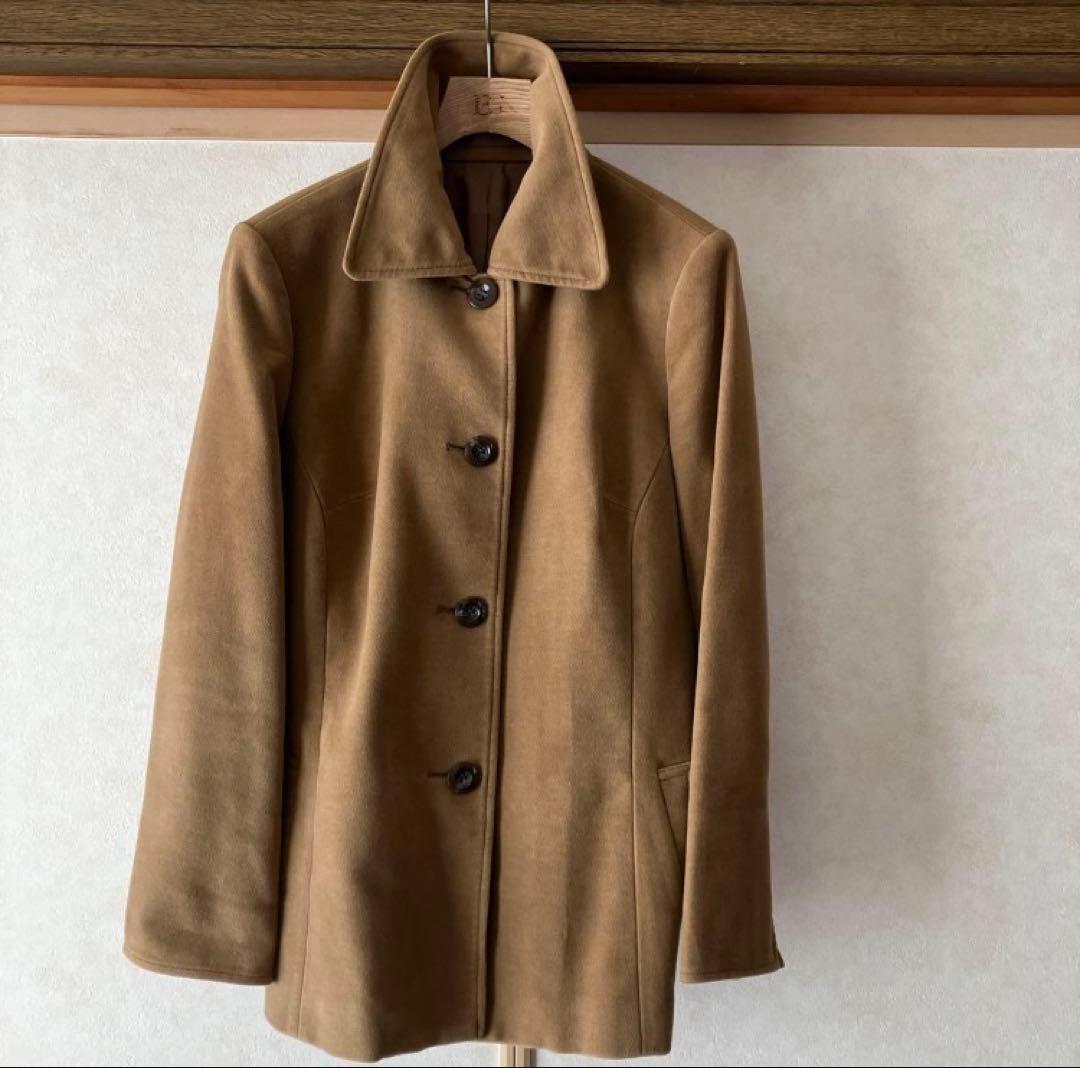 ベージュ バーバリーコート ボタン付き