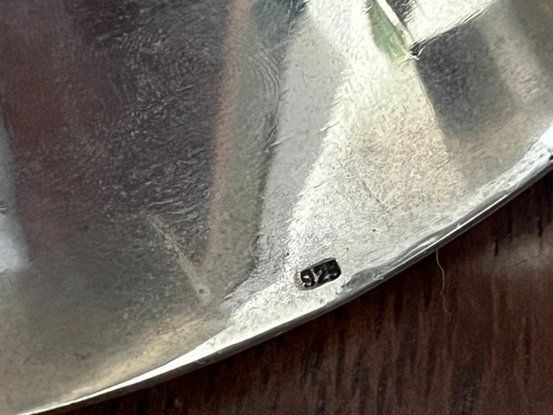 ◆シルバー×ターコイズ 幅広バングル 925刻印 幅38mm