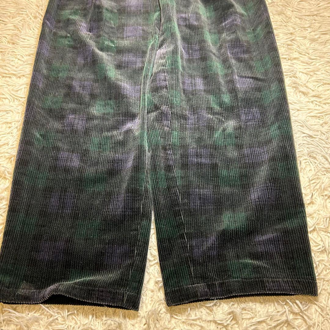 レア　ポロラルフローレン 90s 2タック チェック コーデュロイパンツ