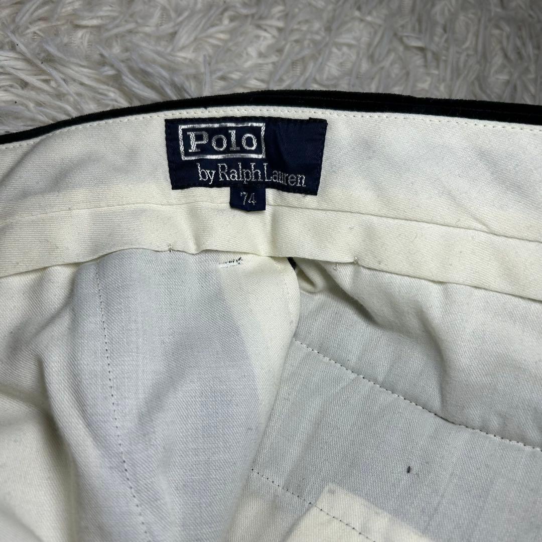 レア　ポロラルフローレン 90s 2タック チェック コーデュロイパンツ