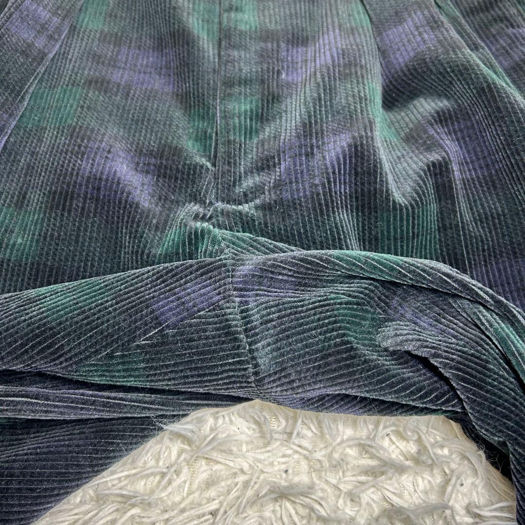 レア　ポロラルフローレン 90s 2タック チェック コーデュロイパンツ