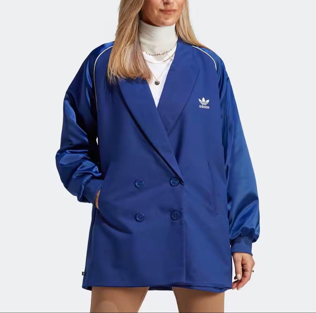 アディダス カレッジ ブレザー テーラードジャケット ブルー L あのちゃん着用