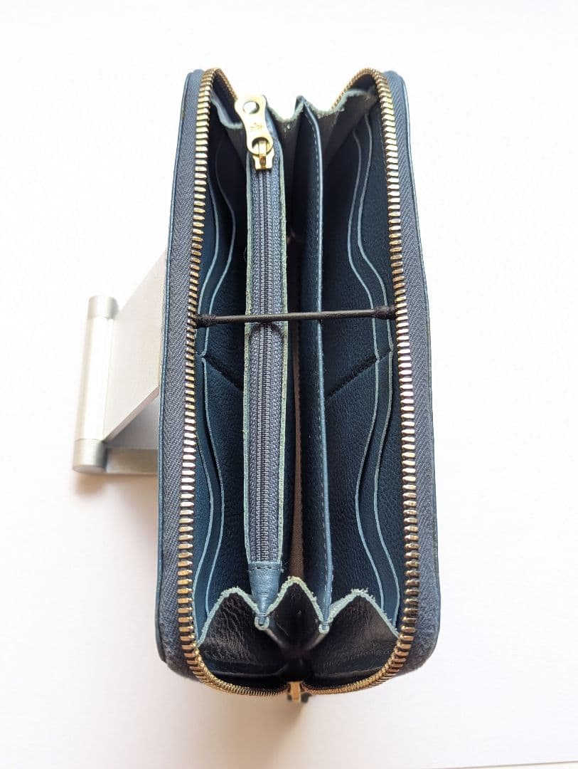 イルビゾンテ【限定色デニムブルー】ラウンドジップロングウォレット 希少 男女兼用