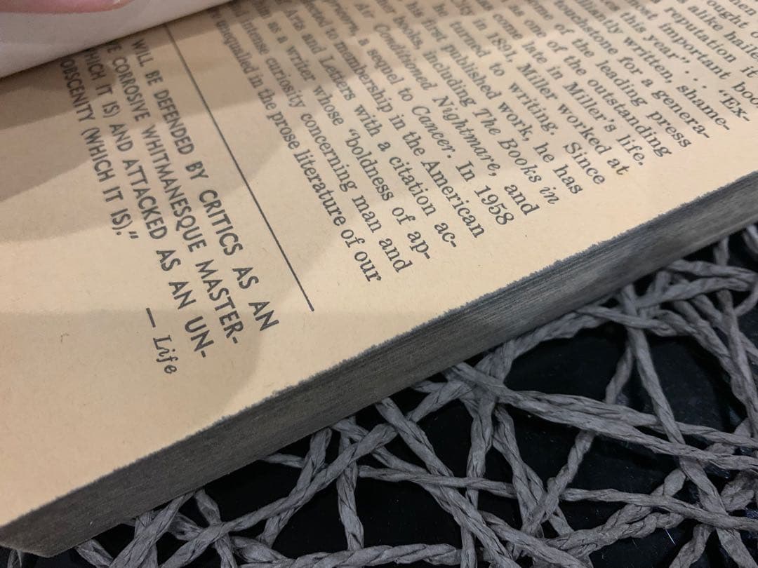 希少　Henry Miller Tropic of Cancer