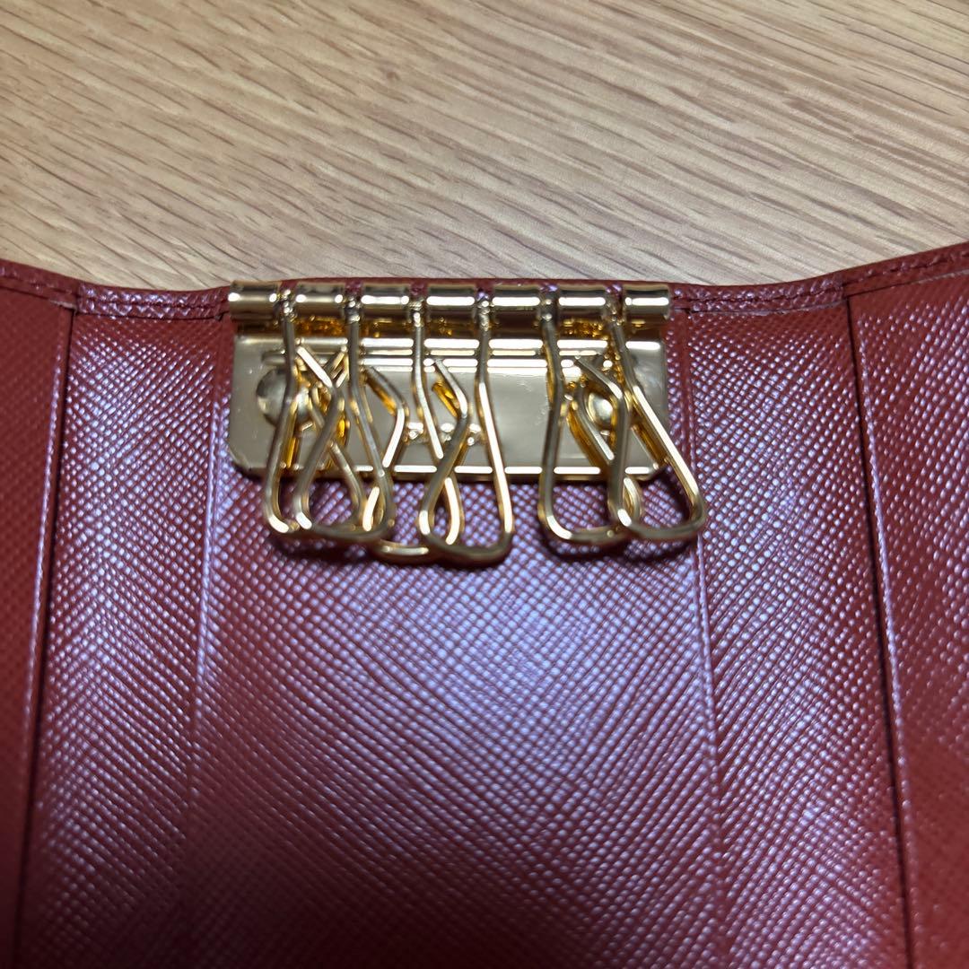 【未使用】プラダ PRADA サファイアーノ メタル　キーケース　6連