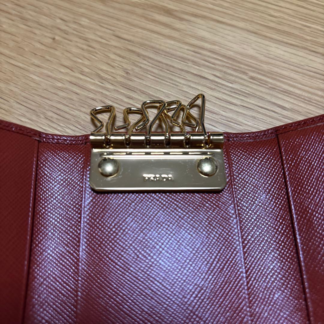 【未使用】プラダ PRADA サファイアーノ メタル　キーケース　6連