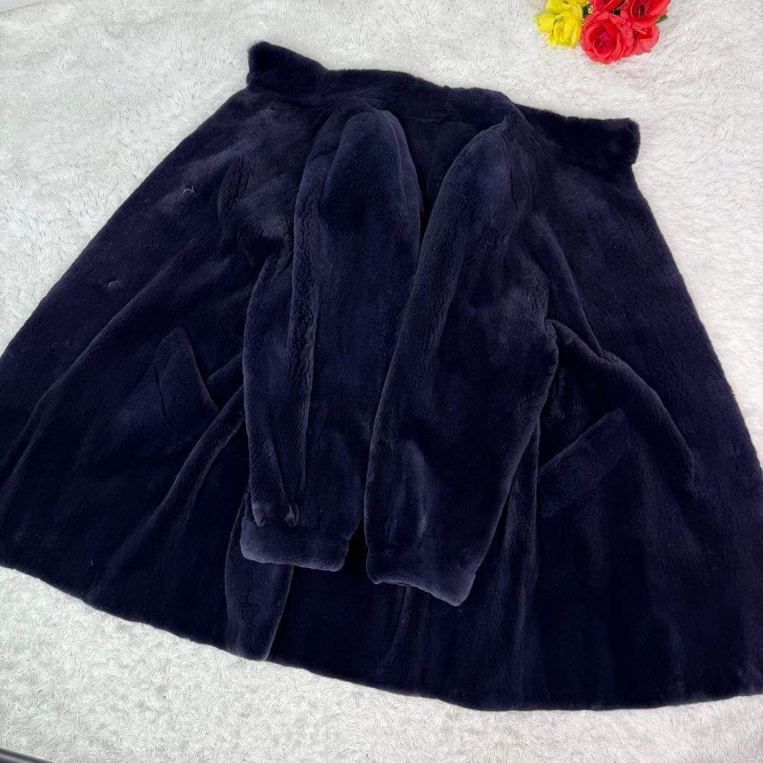 FUKUI FUR シェアード 肉厚 コート リアルファー 本毛皮 デザイン◎