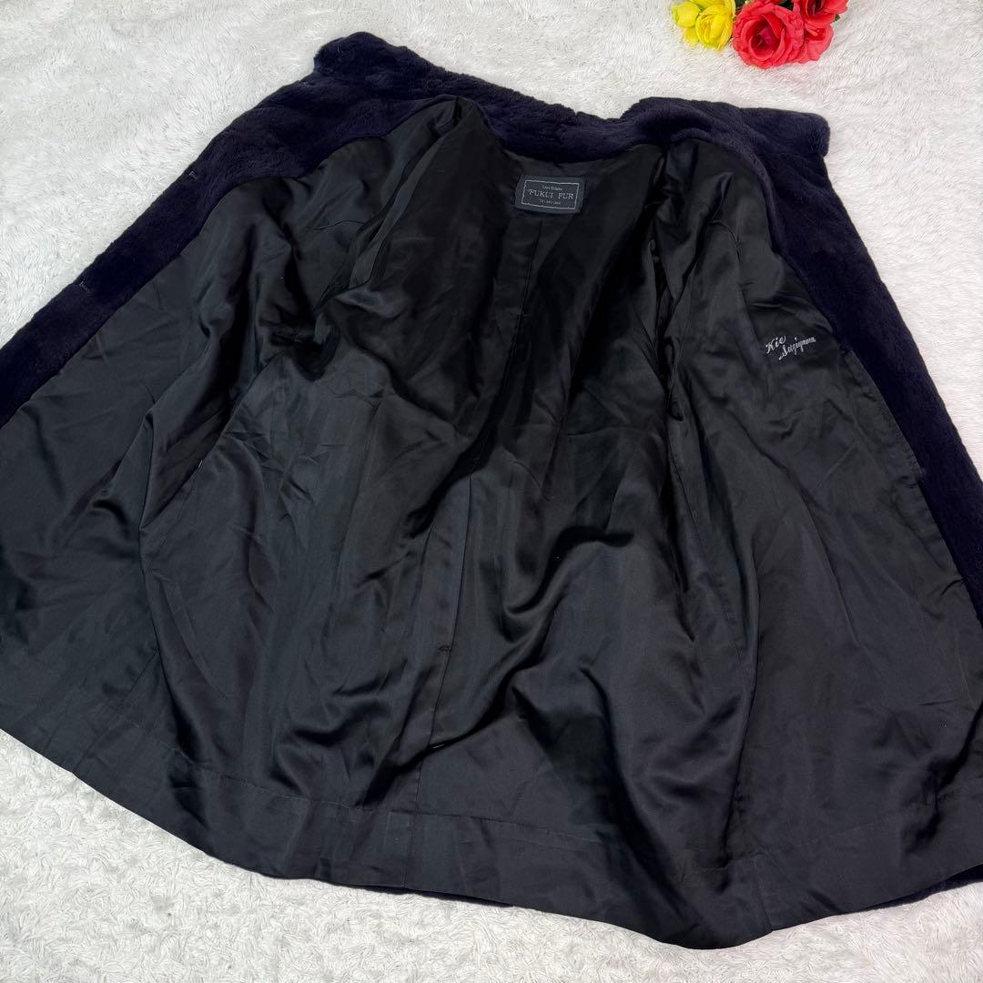 FUKUI FUR シェアード 肉厚 コート リアルファー 本毛皮 デザイン◎