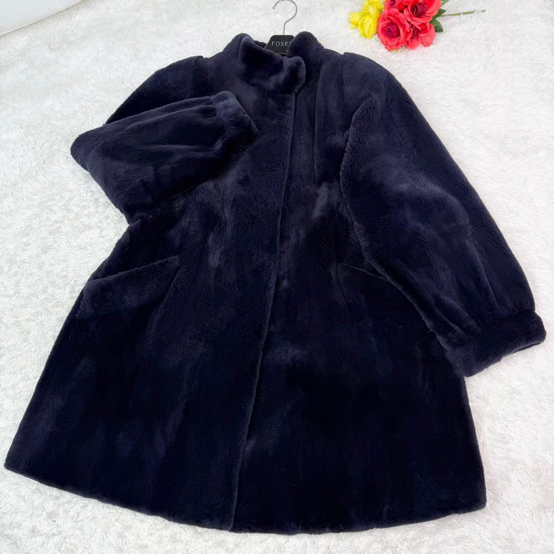 FUKUI FUR シェアード 肉厚 コート リアルファー 本毛皮 デザイン◎