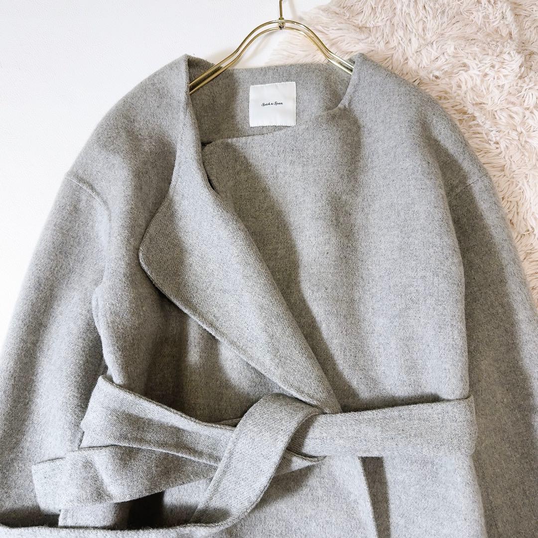 極美品ꕥスピックアンドスパン 北川景子さん 完売 ビーバーフォールドラペルコート