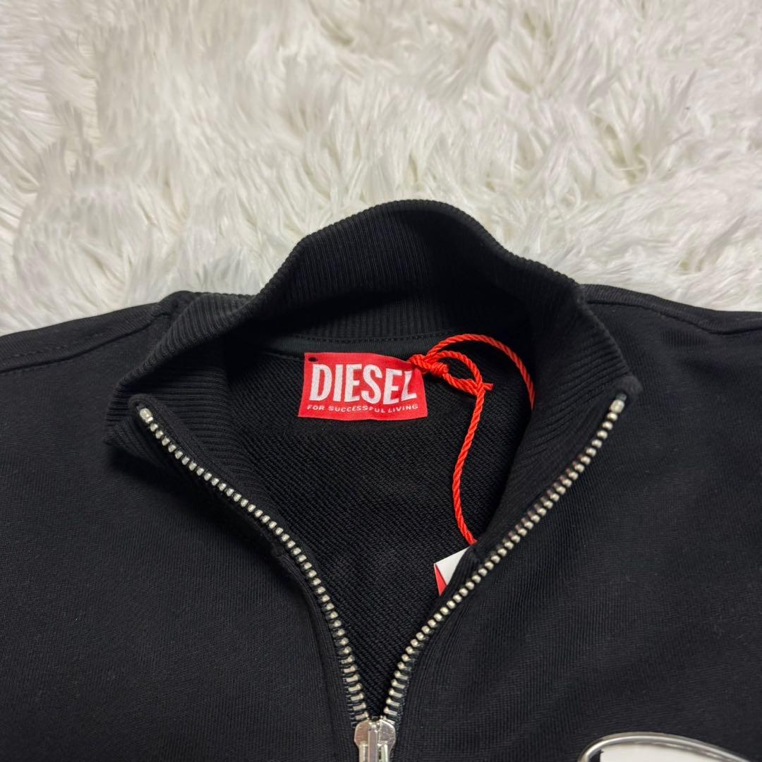 【新品タグ付き】DIESEL ジップアップスウェット ブラックMサイズ相当