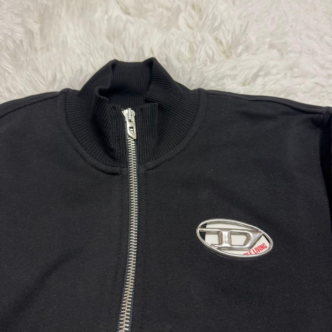 【新品タグ付き】DIESEL ジップアップスウェット ブラックMサイズ相当