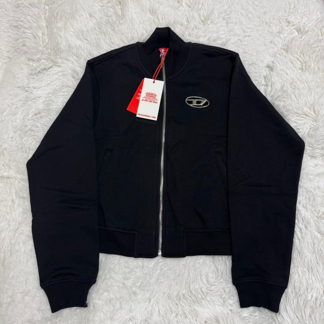 【新品タグ付き】DIESEL ジップアップスウェット ブラックMサイズ相当
