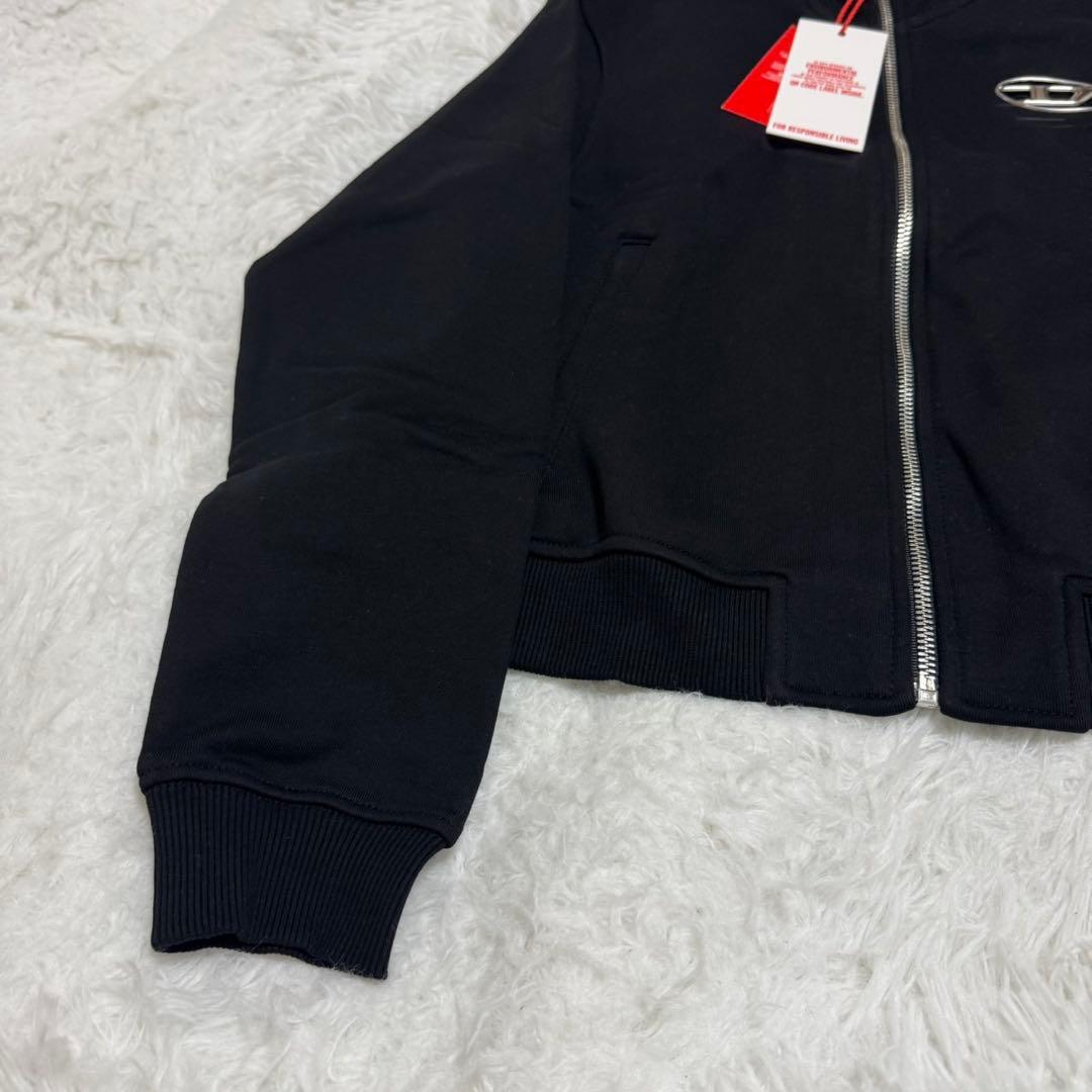 【新品タグ付き】DIESEL ジップアップスウェット ブラックMサイズ相当