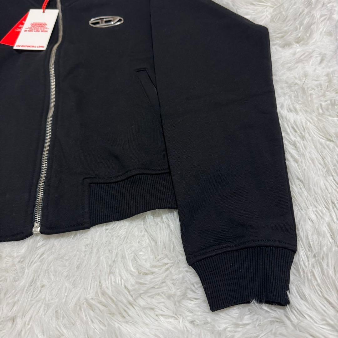 【新品タグ付き】DIESEL ジップアップスウェット ブラックMサイズ相当