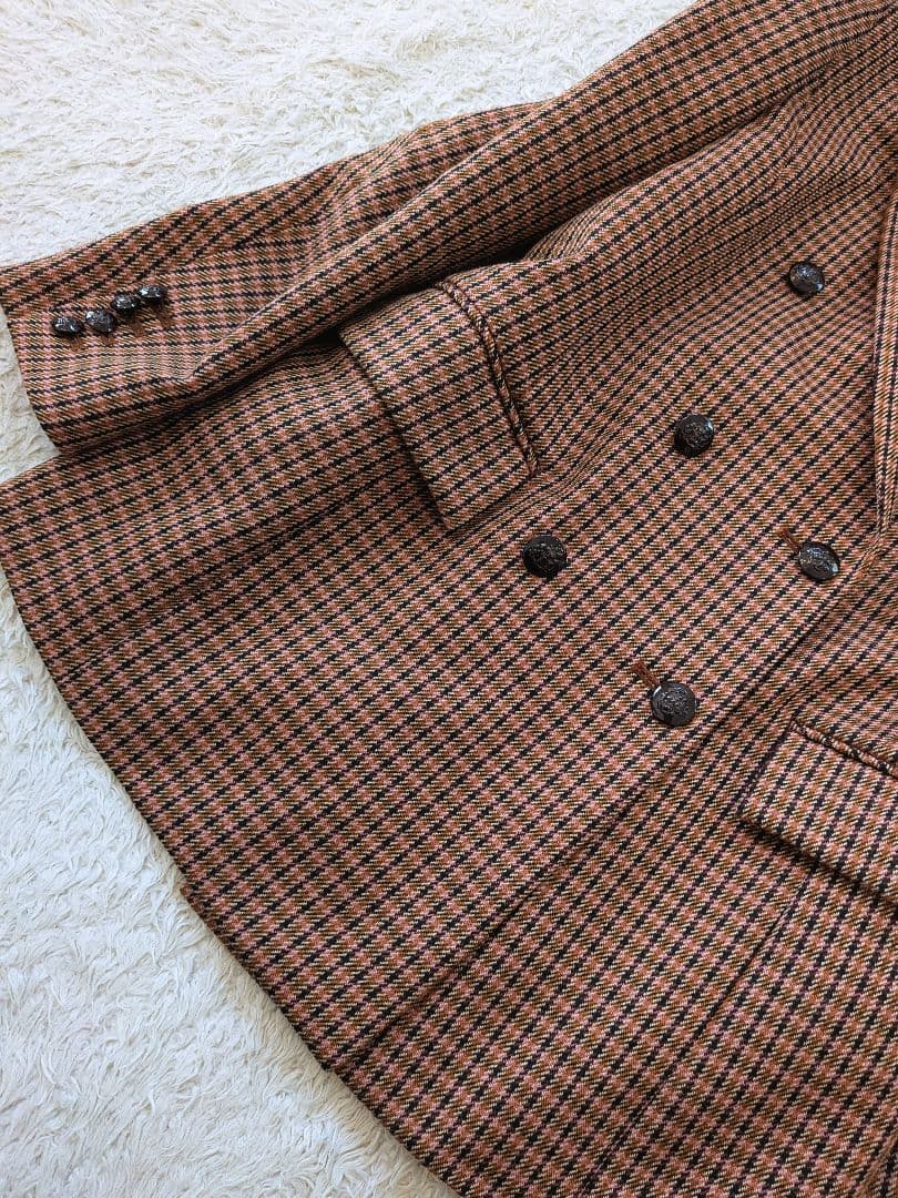 近年モデル美品❀アナイピンクグレンチェックダブル ジャケット　¥91,300