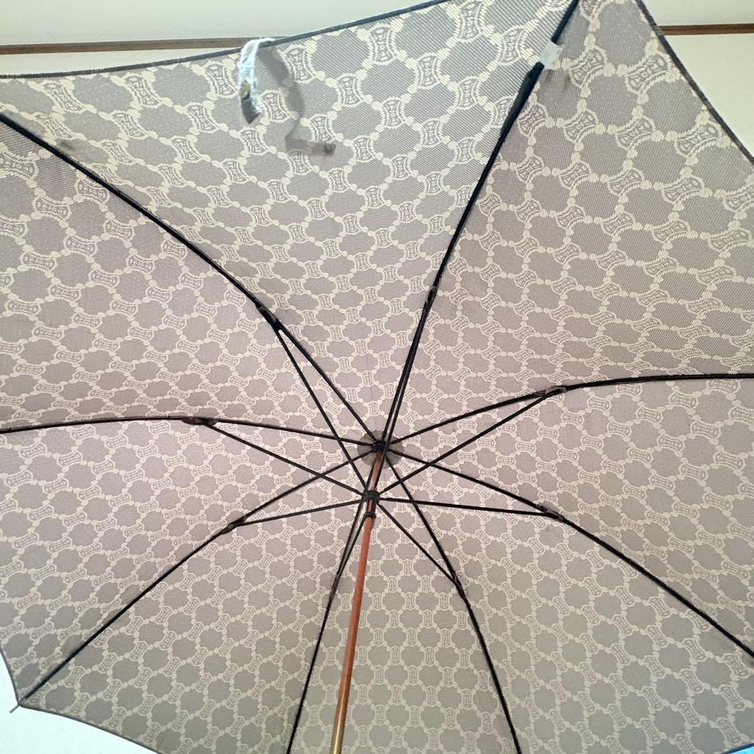 CELINE セリーヌ　マカダム　トリオンフ総柄　晴雨兼用小傘