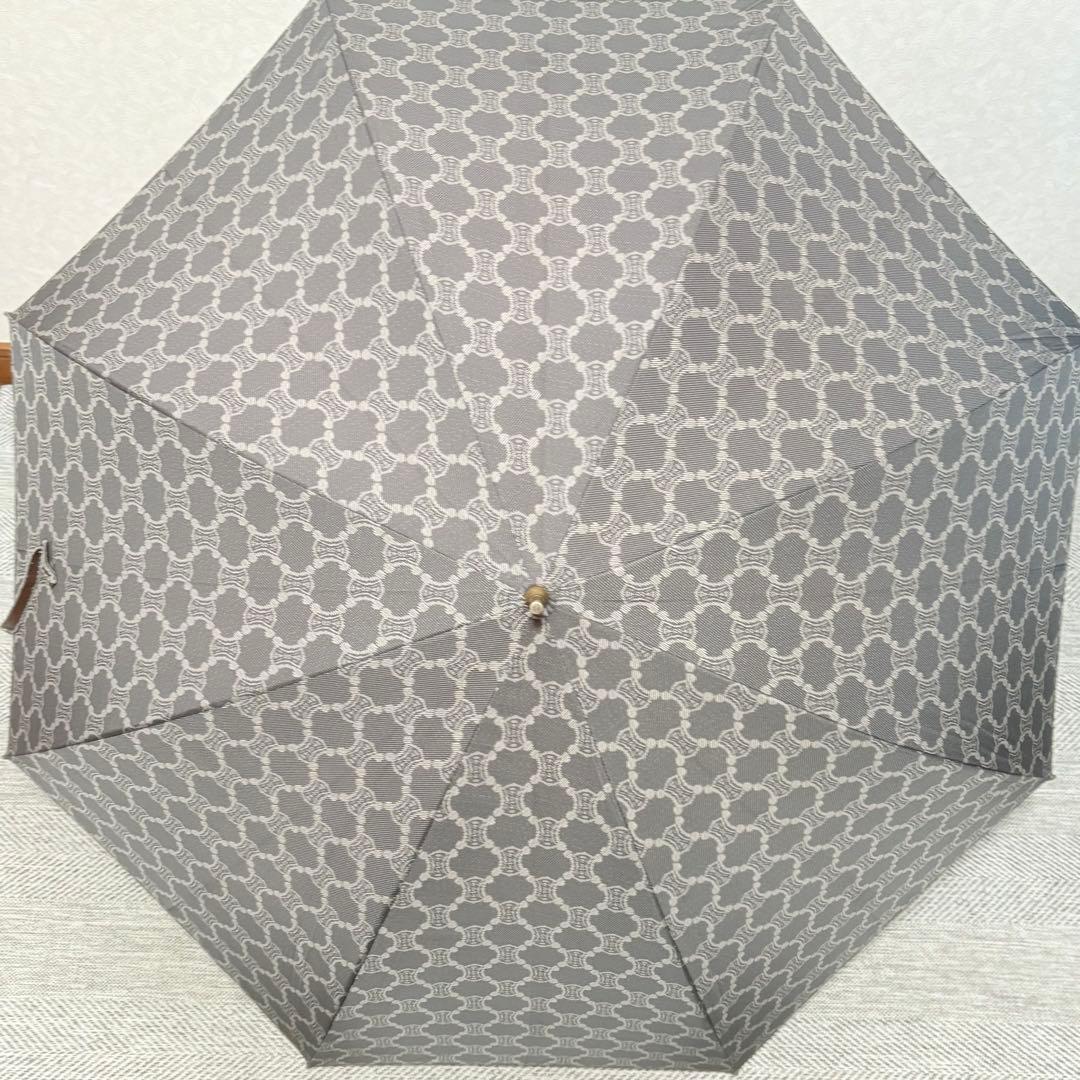 CELINE セリーヌ　マカダム　トリオンフ総柄　晴雨兼用小傘