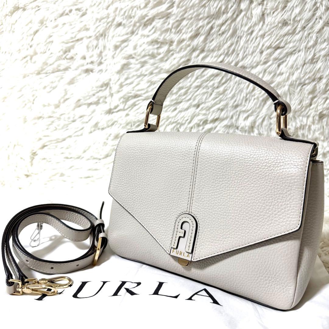 美品✨FURLA ダフネ ショルダーバッグ 2way 現行 アイボリー