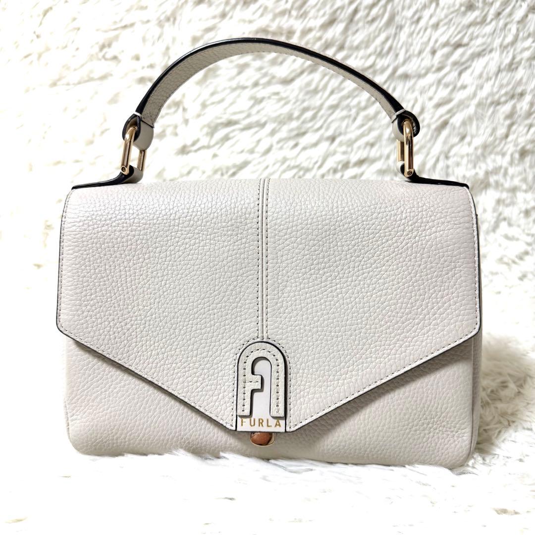 美品✨FURLA ダフネ ショルダーバッグ 2way 現行 アイボリー