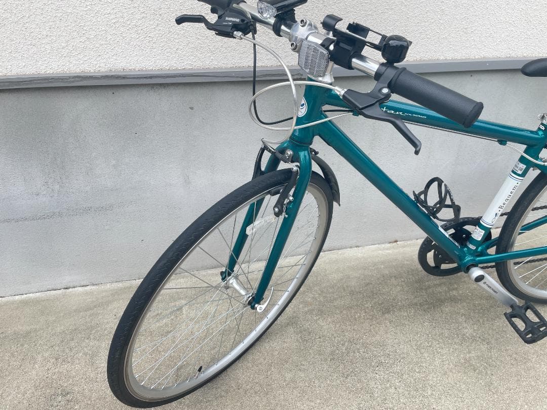 ★購入後２年クロスバイク　一部アルミ製軽いフレーム 8多段ギア OSCサイクル製