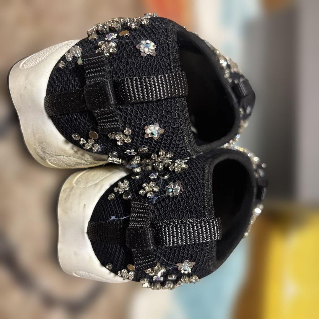 Dior fusionビジュー付きブラックスニーカー