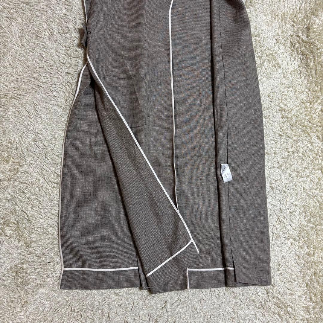 極美品　2023SS SACRA リネンコットンバスケットロングジレ