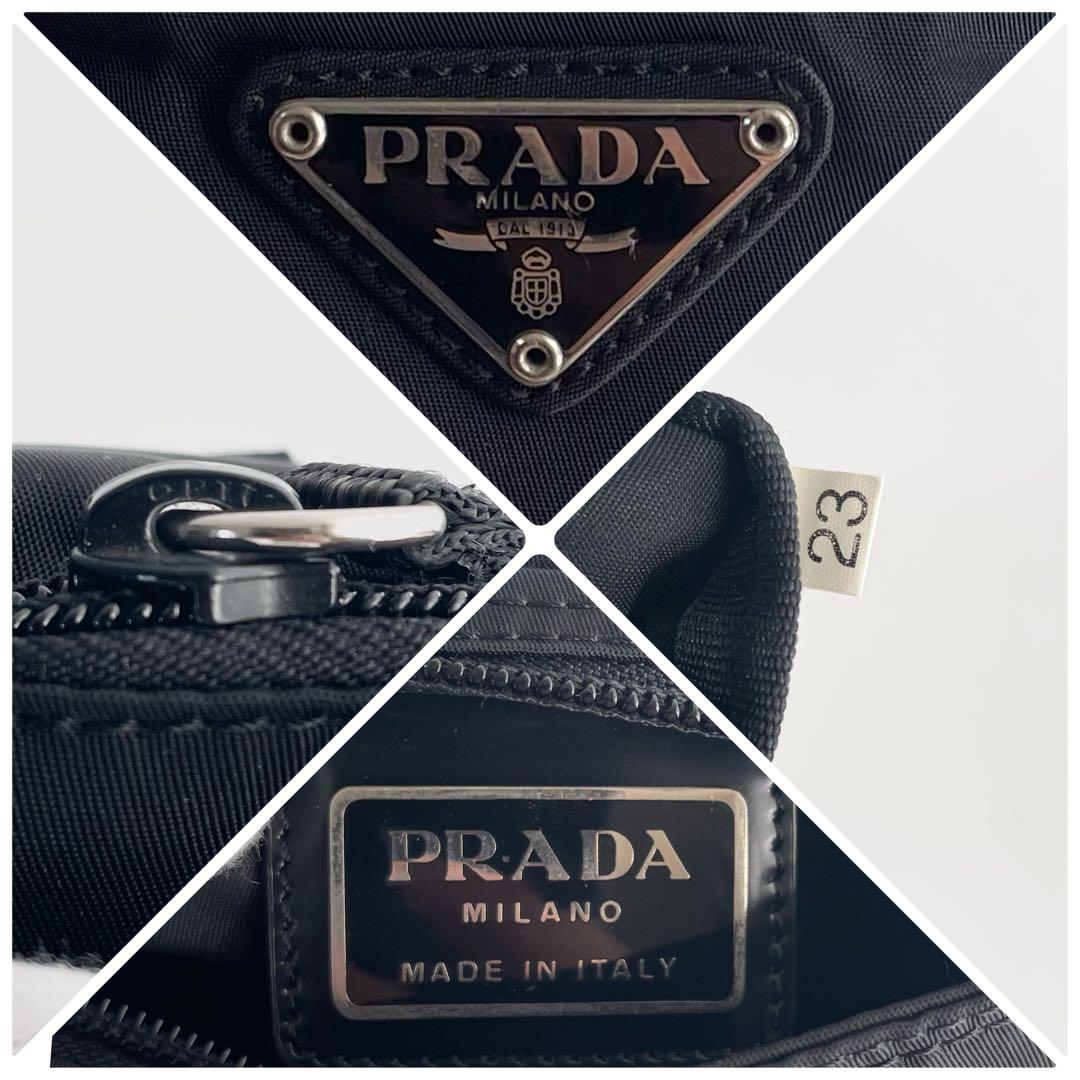 【訳あり極美品】PRADA プラダ ショルダーバッグ サコッシュ ナイロン 黒