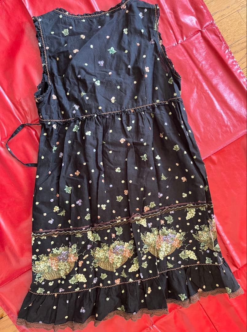 PINK HOUSE　未使用　かご盛りぶどう　ノースリーブチュニック　黒