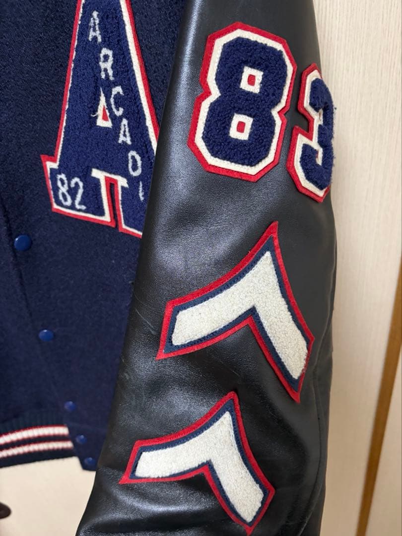 WHITESVILLE/ホワイツビル アワードジャケット 袖牛革スタジャン