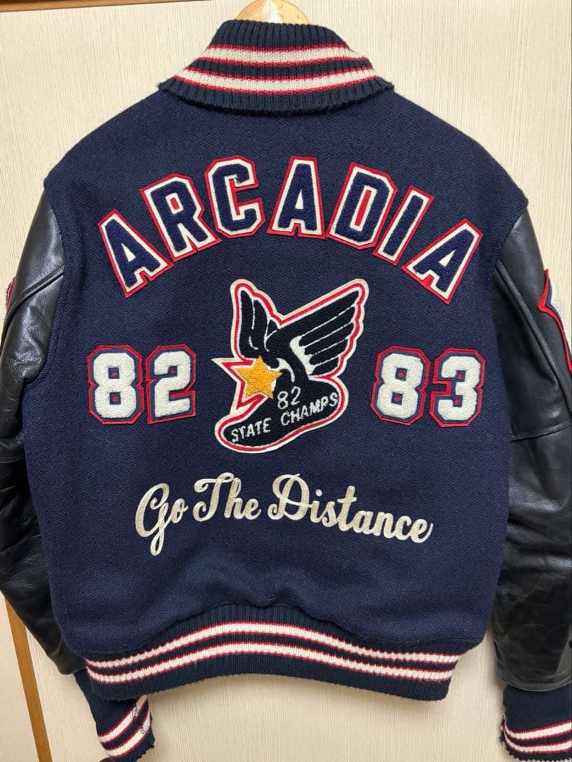 WHITESVILLE/ホワイツビル アワードジャケット 袖牛革スタジャン