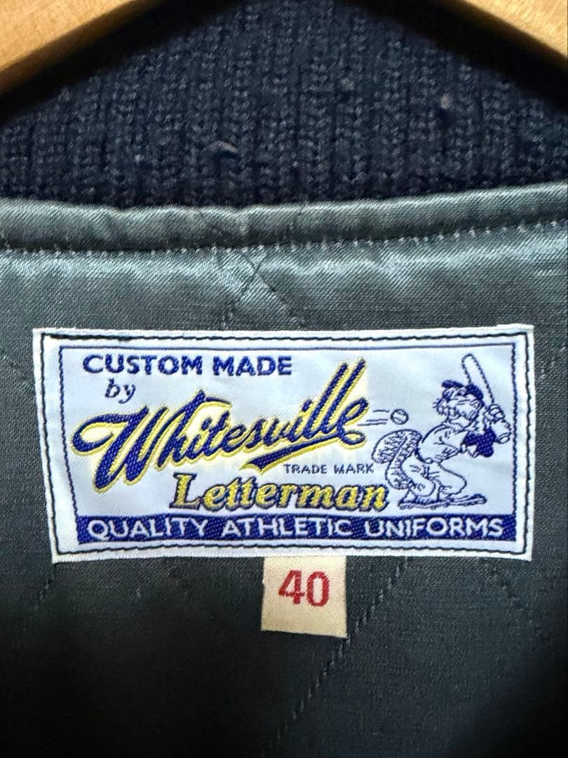 WHITESVILLE/ホワイツビル アワードジャケット 袖牛革スタジャン