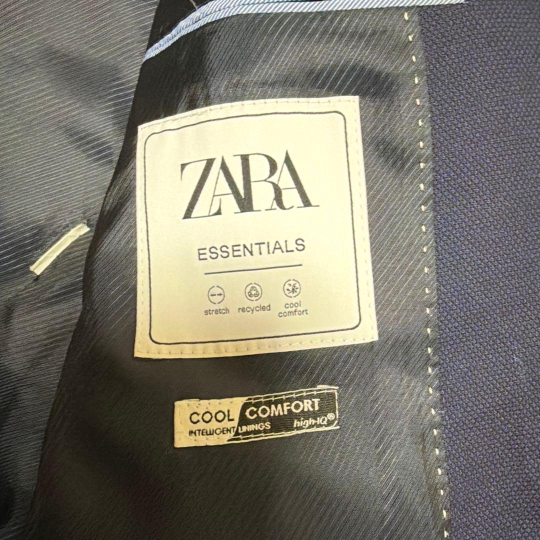 ZARA セットアップ スーツ ネイビー　総裏　EUR54 希少サイズ 紺