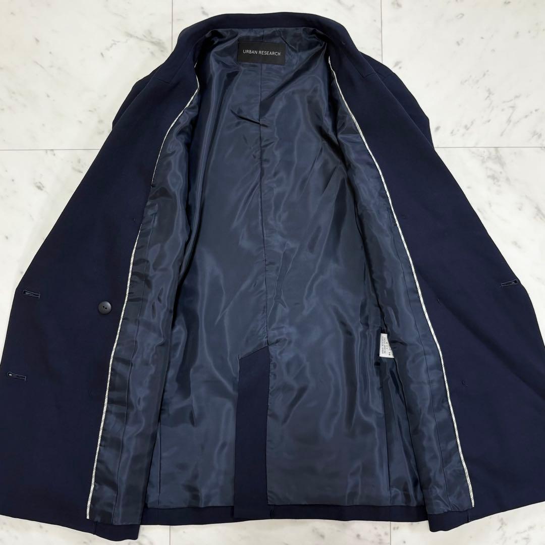 美品♪アーバンリサーチ　ウール混 ダブルブレストブレザージャケット　紺ブレ　金釦