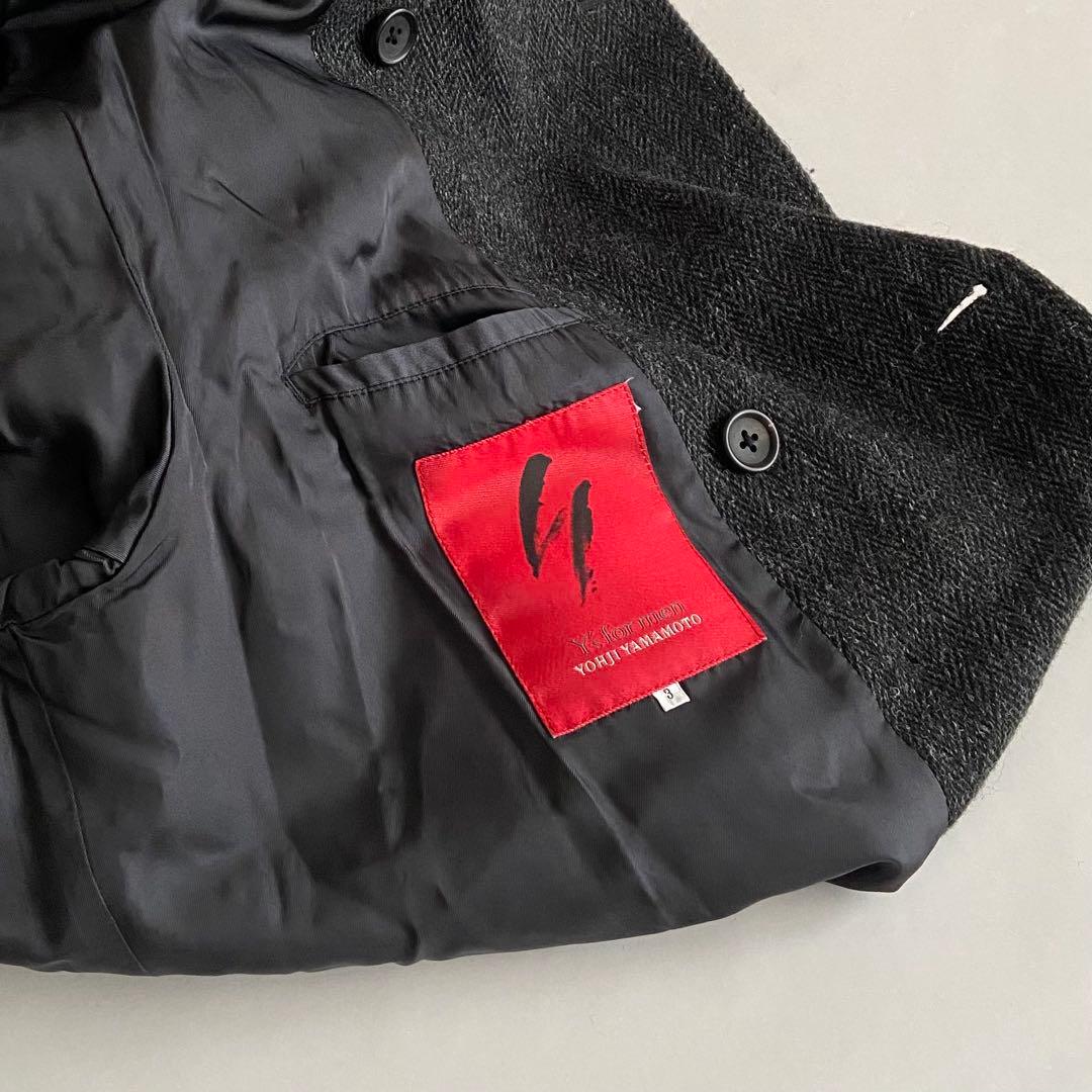 赤ラベル　赤タグ　Y's for men ワイズフォーメン　ツイード　コート