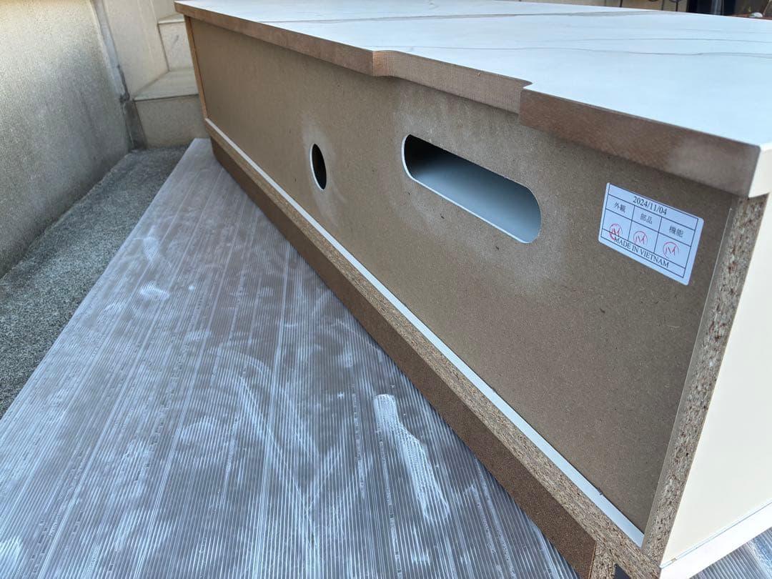 ✳️【美品中古】大理石調TVボード ⚫︎TV台 1年程使用⚫︎引き出し左右2つ