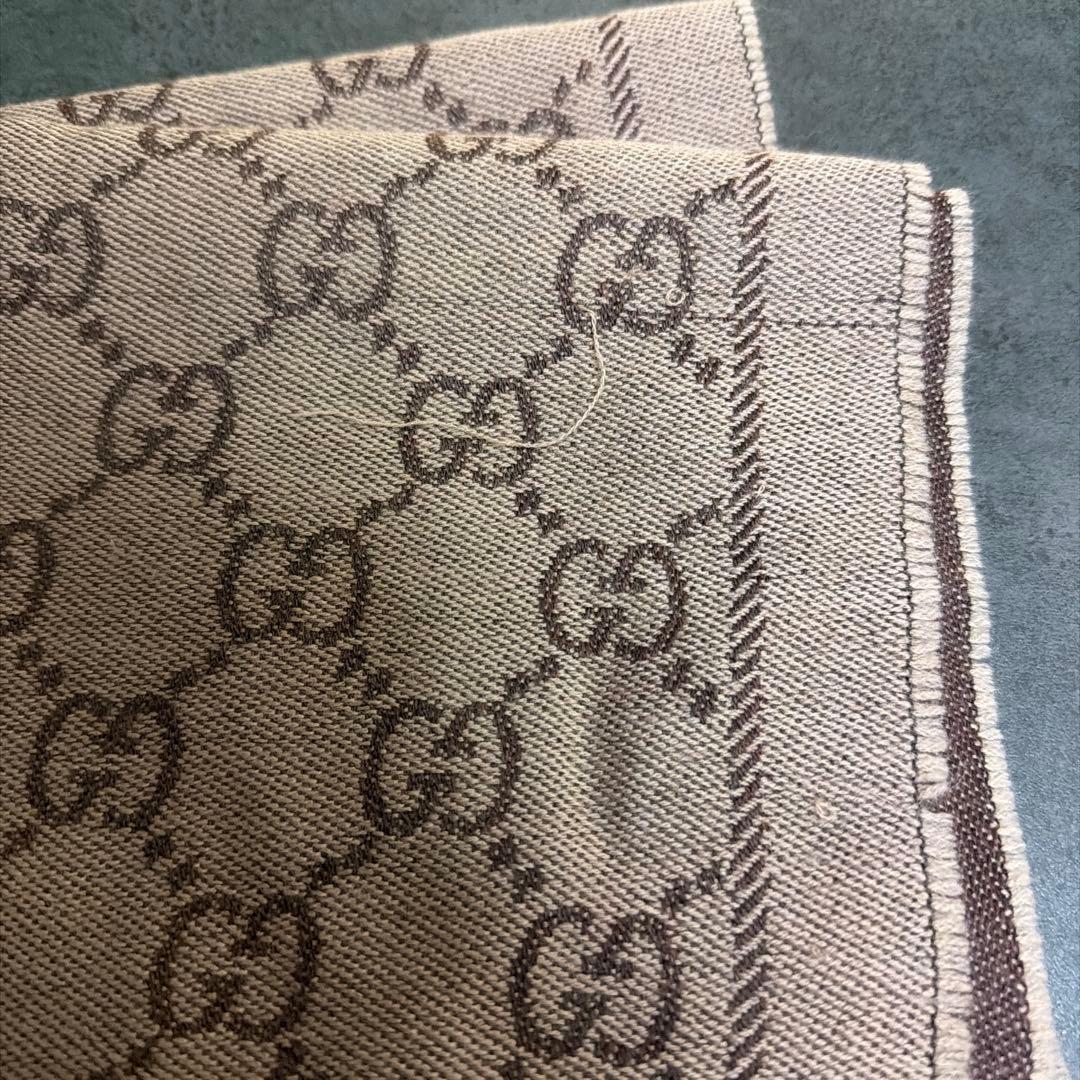 GUCCI マフラー　ストール　ブラウン