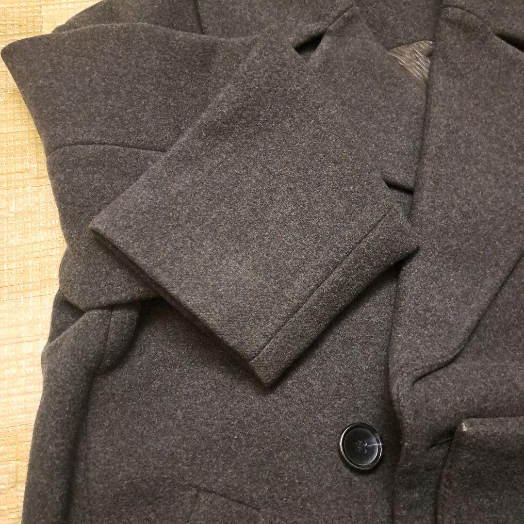 Spick&Span ウール混チェスターコート　ダークグレー　M•オーバーサイズ