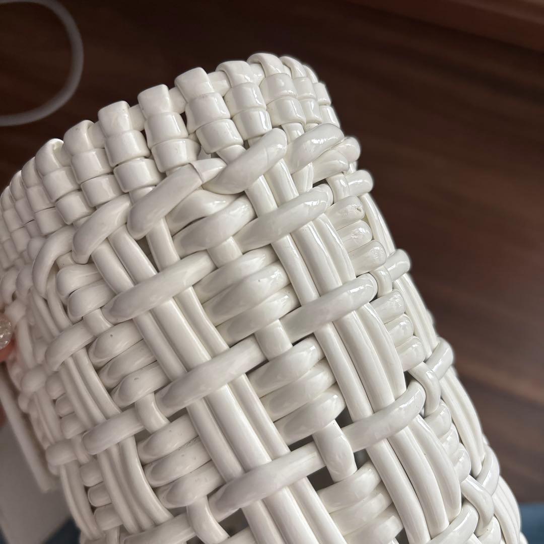 BALENCIAGA ホワイト かごバッグ