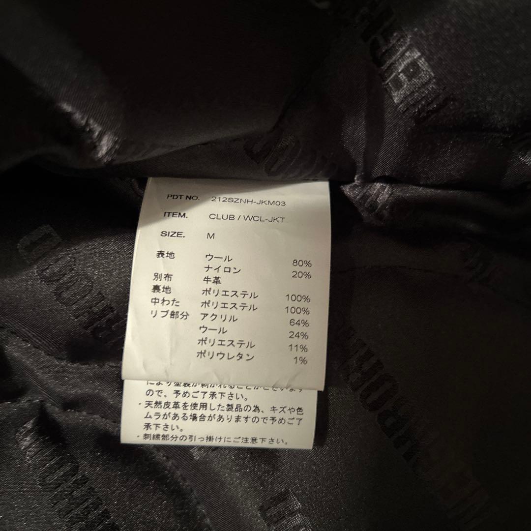 ★美品★ネイバーフッド　カウレザークラブジャケット　M