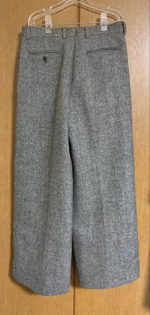 LITTLE BIG グレー ヘリンボーン ワイドパンツ